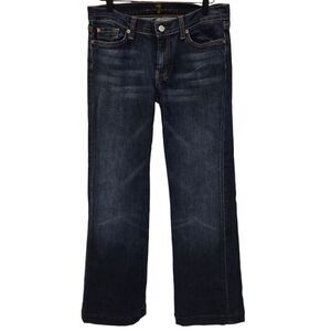 VTG Y2K 7 For All Mankind Seven DOJO Denim Flare Jeans Size 31x33 Blue USA Made‎